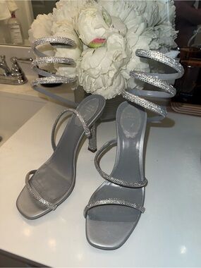 Rene Caovilla | Shoes | Vintage Ren Caovilla Silver High Heel